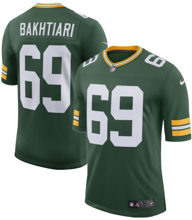 Men's Green Bay Packers #69 David Bakhtiari  Green 2025 Vapor Untouchable Limited Stitched Football Jersey